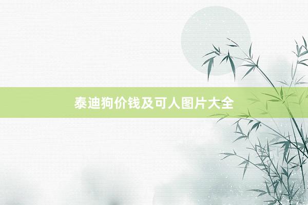 泰迪狗价钱及可人图片大全