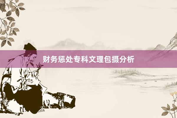 财务惩处专科文理包摄分析